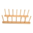 thumbnail image 6 of NUOLUX 1Pcs Wooden Yarn Spool Storage Rack Beige 11.8X4.7X4.3In Sewing Thread Spool Organizer for Professional Use, 6 of 8
