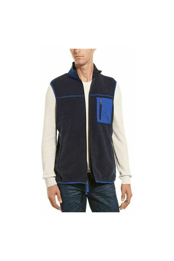 Mens Vest Full-Zipped,Mood Indigo, Size L