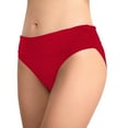 thumbnail image 2 of Huesdet High Waisted Bikini Bottoms - Women's Moderate-Full Coverage Bathing Suit V Cut Swimsuit Bottom(Red,S), 2 of 4