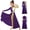 Dark Purple, variant on iiniim Girls Metallic Gold Praise Dance Worship Jumpsuit Dress Full Length Liturgical Church Robe White 16