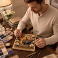 thumbnail image 5 of Timeless American Destinations Pearl Art Kit, 3D Beaded Wall Art Create sparkling U.S. landmark wall art with pearls, printed canvas and tools for an easy, relaxing adult craft., 7.87in, 5 of 6