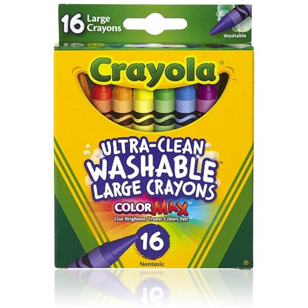 16 Count Crayons - Crayola Jumbo Washable Crayons 16 Count (Pack Of 2)