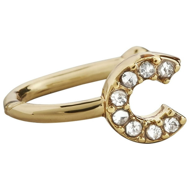 Xihbxyly 1 Arete de Moda Personalizado con Diamantes y 26 Clips para Las Orejas con El Alfabeto Inglés