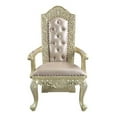 thumbnail image 2 of Leatherette Armchair with Scrolled Floral Tall Back, Set of 2, Gold, 2 of 5