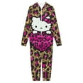 thumbnail image 3 of Hello Kitty Unisex Onesie Pajamas Zipper Jumpsuit Hooded One Piece Sleepwear for Family Mens Womens, 3 of 7