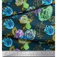 thumbnail image 3 of Soimoi Cotton Poplin Fabric Leaves & Floral Artistic Print Sewing Fabric Yard 42 Inch Wide, 3 of 3