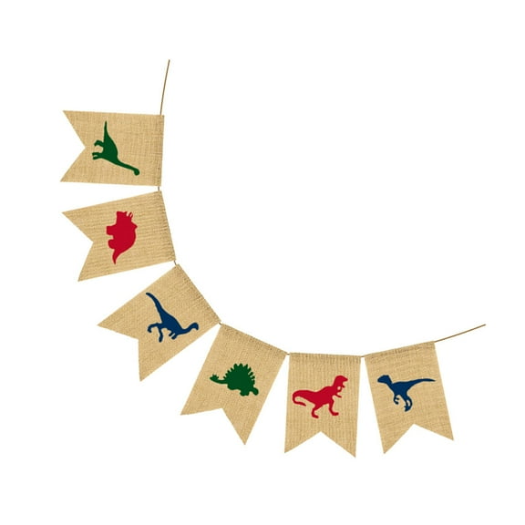 COSMOBETTY 1Set Dinosaur Hanging Decorations Pennant Banner Garland for Kids Theme Party and Family Celebrations