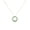 Rose, variant on Pure Elegance Classic Circle Round Green Emerald Gemstone Women Pendant Necklace in 925 Silver 14K Rose Gold Over