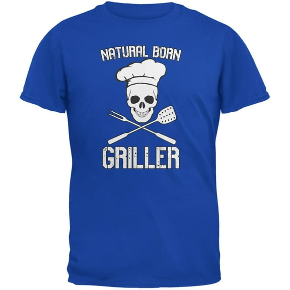 Natural Born Griller Royal Adult T-Shirt - 2X-Large