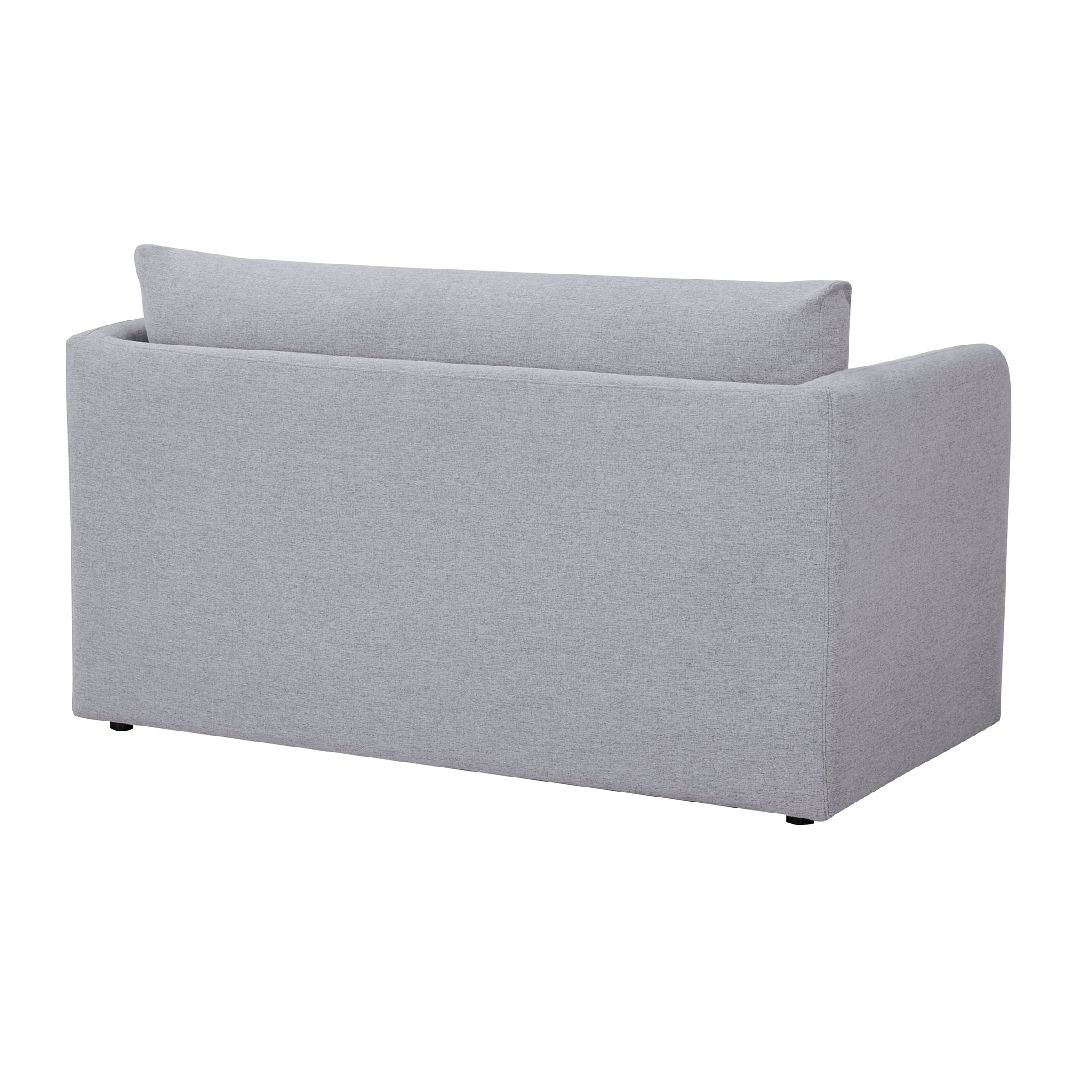 A&D Home Newberry Polyester Loveseat, 2 Person Sleeper Sofa, Light Gray