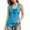 Blue(Womens Tops), variant on Womens Sleeveless Blouses Ruched Front Tank Tops Casual Summer Tie Neck Crewneck Cami