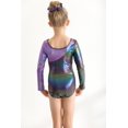 thumbnail image 5 of Gymnastics Leotards for Girls Kids Sparkly Tumbling Long Sleeve Dance Unitards Biketards with Matching Shorts One Piece Biketards Athletic Dancewear Clothes 5-12 Years, 5 of 9