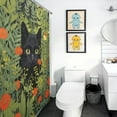 thumbnail image 3 of The Cat Is Hiding Shower Curtain Cloth Fabric Bathroom Decor with Hooks, 3 of 5