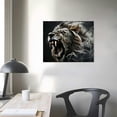 thumbnail image 4 of Nawypu Roaring lion canvas print wall decor, Animal Print, Lion canvas print art, Black White Lion Canvas Wall Art, Lion Portrait Canvas Print, Animal Canvas Print, Ready to Hang, Home decor,, 4 of 6