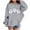 Gray, variant on Bnwani Little Girls Hoodies Crew Neck Long Sleeve Pockets Short Sweatshirt Floral Graphic Printed Tops Pullover