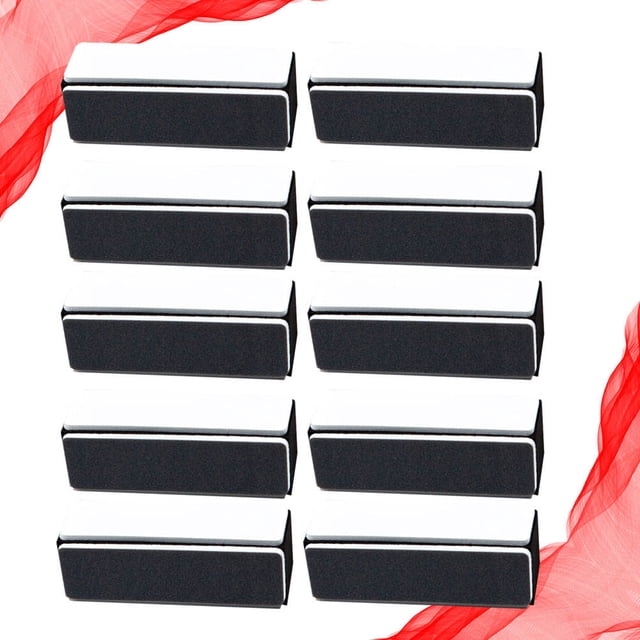 unbranded 10Ud Para Pulir Negro Con Cuatro Texturas Para Extensiones Y Naturales