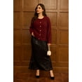 thumbnail image 5 of CASSIE LIZ Womens Plus size Cardigan Sweaters Lightweight Long Sleeve Button Down Knit Red Sweaters With Pockets Solid Color Jackets Fall Winter 5XL 26W 28W, 5 of 7