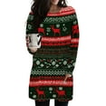 thumbnail image 2 of Christmas Outfit for Women Long Sleeve Loose Fit Tunic Tops with 2 Pockets Crewneck Xmas Printed T-shirts (XL, Multicolor 04), 2 of 5