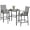 Gray-3 pieces, variant on Nuu Garden 5-Piece Outdoor Bar Set, Bar Height Patio Bistro Set, 4 Textilene Height Back Bar Stools with Footrest and 1 High Top Table with Umbrella Hole, Black and Gray