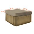 thumbnail image 3 of COVERS&ALL Hot Tub Cover/Spa Cover 12 Oz Waterproof - 100% Weather Resistant Outdoor Square Spa Cover with Elastic for Snug Fit (14" H x 94" W x 94" D, Beige), 3 of 7