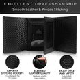 thumbnail image 3 of Stealth Mode Leather Trifold RFID Wallet For Men With Flip Out ID Holder (Carbon Fiber), 3 of 11