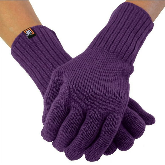 Knit Gloves, Superfine Baby Alpaca, Small, Viola Melange