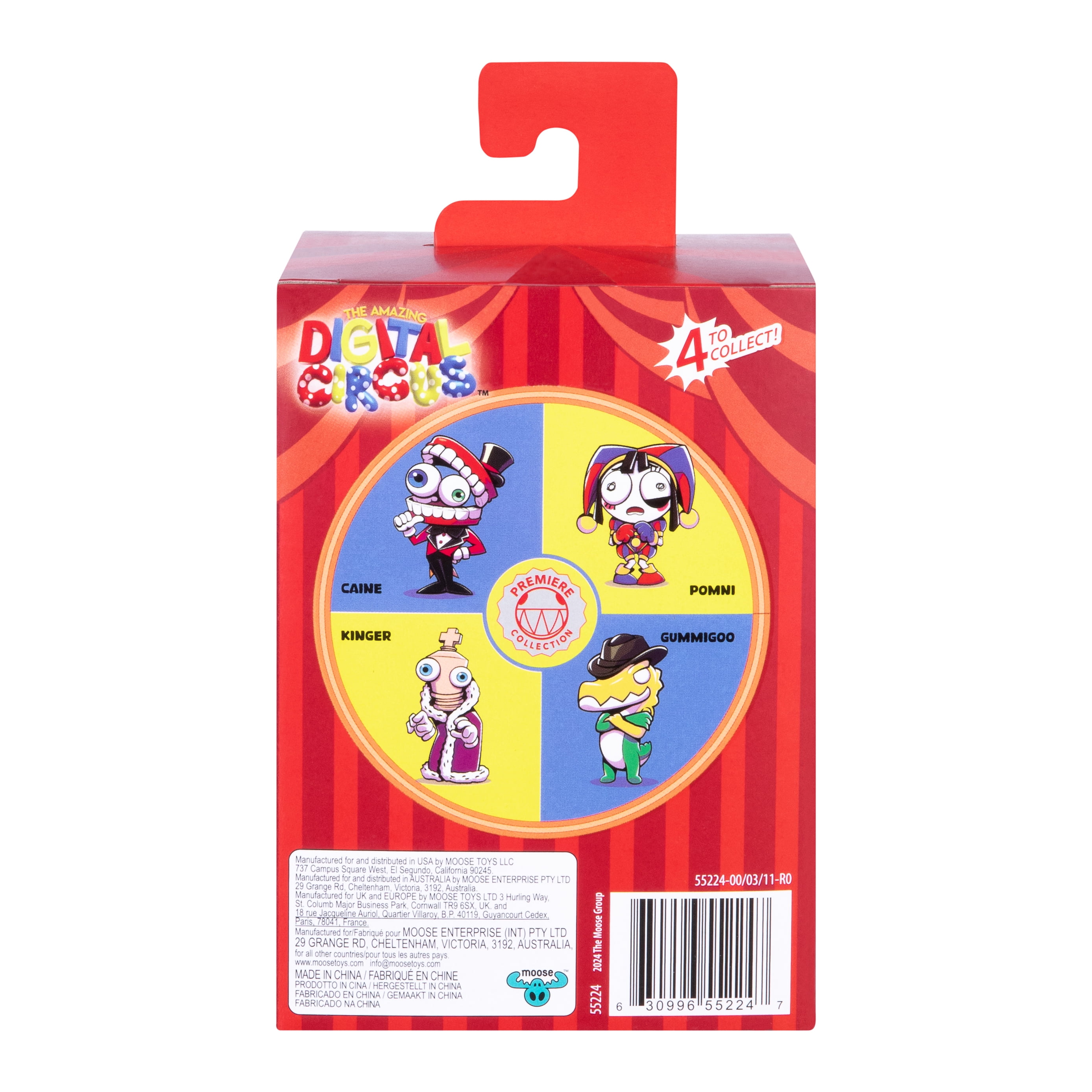 Amazing Digital Circus Kinger Vinyl Figure, 4" Collectible and Collector Card , Ages 4+