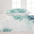 thumbnail image 5 of Palm Leaf Tropical Garden 2-Piece Ultra-Soft Microfiber Quilt Set, Blue/Green, Twin, 5 of 5
