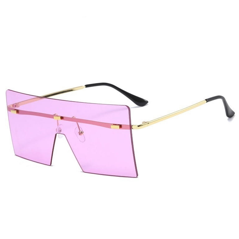 Oversized Square Metal Frame Sunglasses UV Protection Wrap Around ATB Large Fit Over Sunglasses, UV Protection, Safety Cover  main image 4