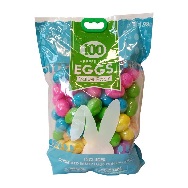 Way to Celebrate 100ct Prfilled Eggs!Material Plastic of Easter Eggs!
