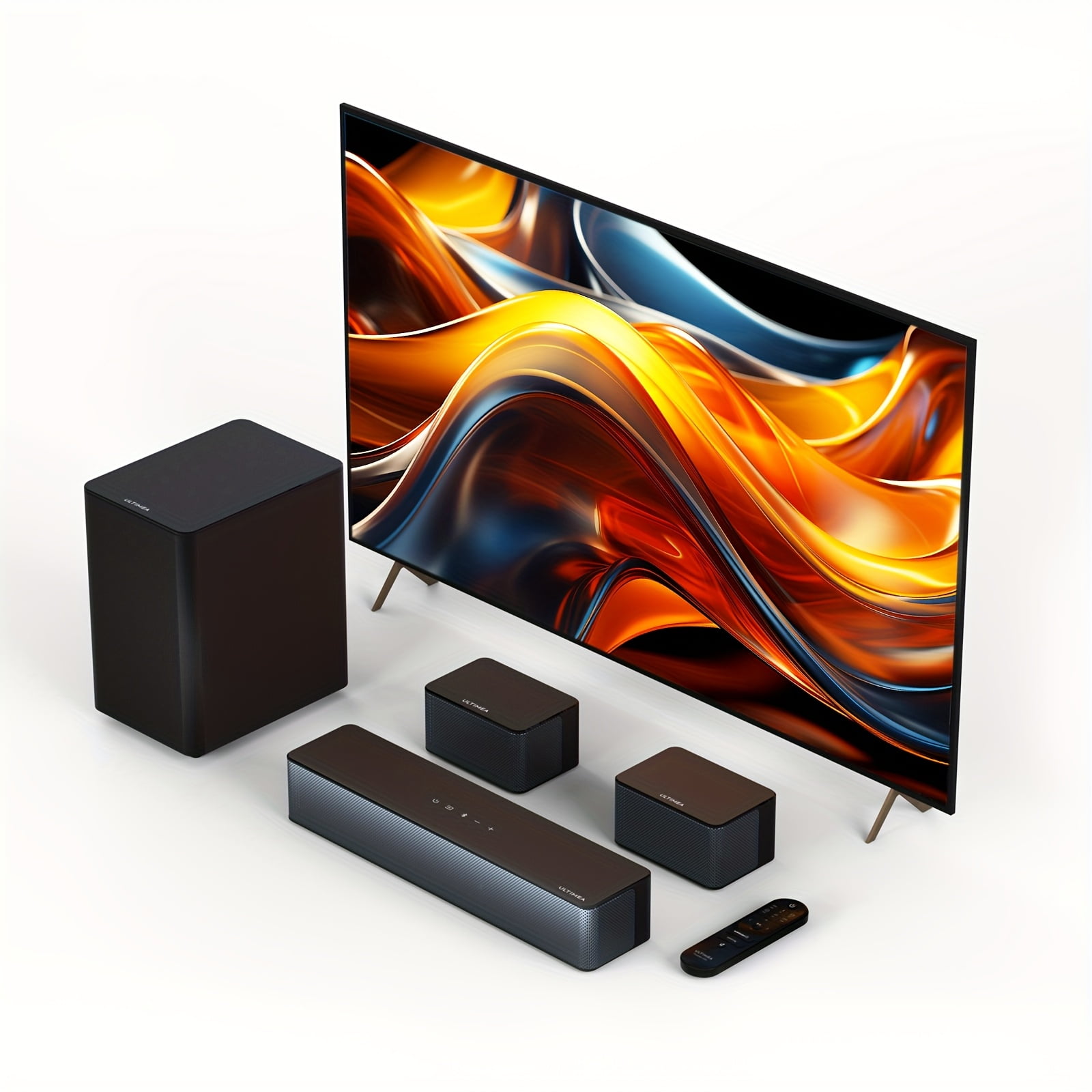 General 5.1 TV Soundbar with Subwoofer & Surround Speakers - Home Theater System Compatible for Smart TV, Sound System with Bass, Low Frequency,, Wall-Mountable ( Plug) - for PC, Gaming Consoles,