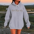 thumbnail image 5 of Levmjia Womens Hoodie Long Sleeve Sweatshirt Letter Printed Pullover Casual Comfortable Workout Top Holiday Casual Daily Wear Home Relaxation, 5 of 6