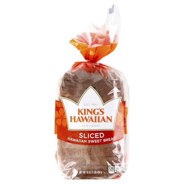 King's Hawaiian Sliced Bread, Original Hawaiian Sweet Sliced Loaf, 16