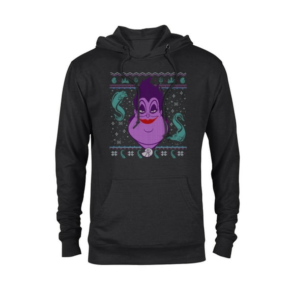 Disney Villains Ursula Ugly Christmas Sweater - Pullover Hoodie for Adults - Customized-Black