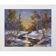 thumbnail image 1 of Chodyukov, Aleksander 24x20 White Modern Wood Framed Museum Art Print Titled - Sunset above the Winter River II, 1 of 4
