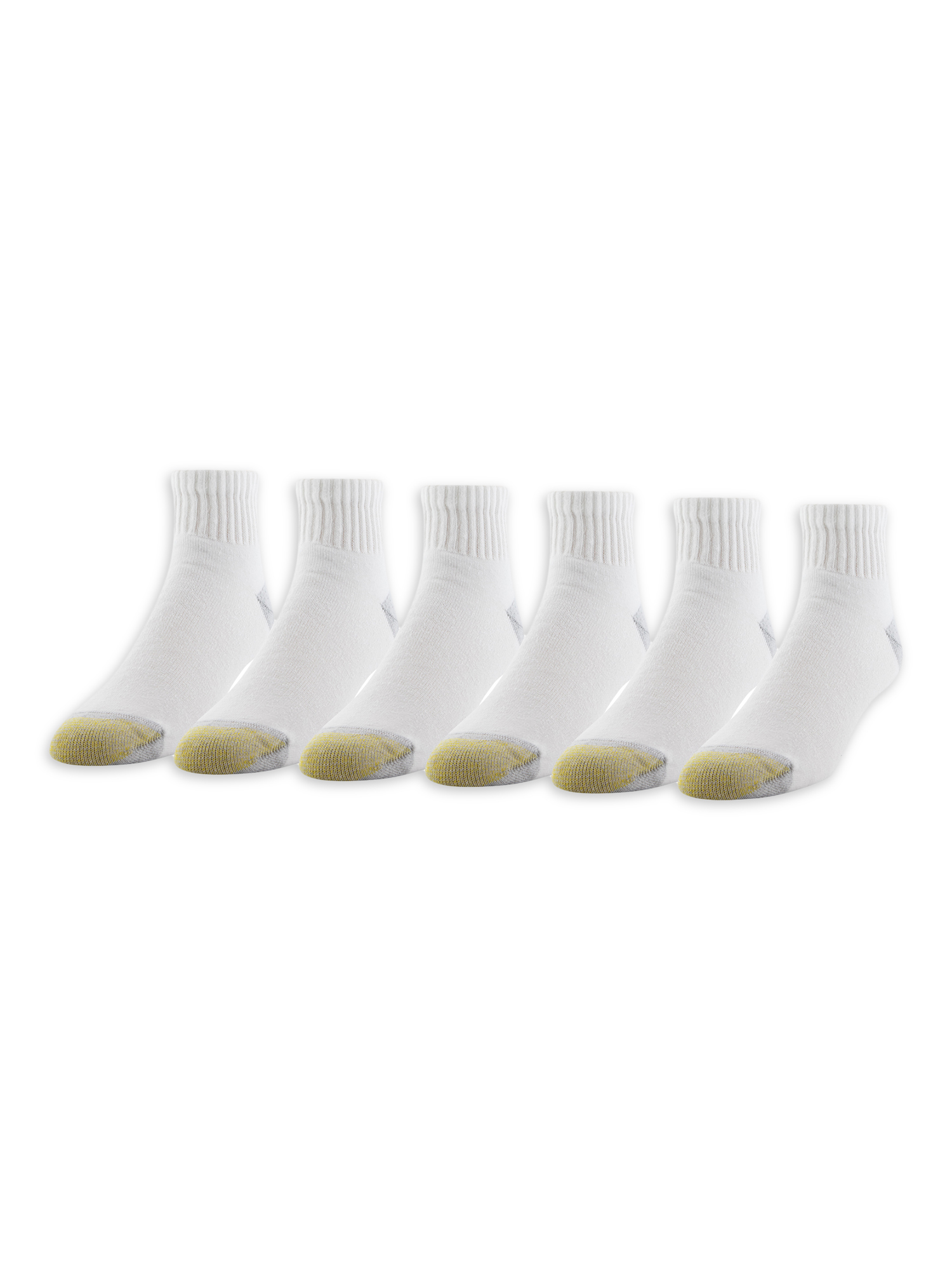 Goldtoe Men's Classic Sport Cushion Quarter Socks, 6-Pack