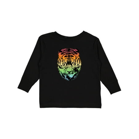 

Inktastic Tiger with Gradient Sunset with Palm Trees Gift Toddler Boy or Toddler Girl Long Sleeve T-Shirt