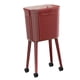 thumbnail image 5 of Bote de basura tipo prensa con ruedas, bote de basura de gran capacidad, bote de basura de pie alto, Rojo, 5 of 9
