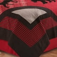 thumbnail image 3 of Russell Red Plaid Cabin Lodge King 3 Piece Quilt Set, 3 of 6