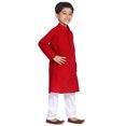 thumbnail image 2 of Chandrakala Kids 100% Cotton Kurta Pyjama Set for Boys Indian Traditional Party Wear Bollywood Style Wedding Dress, White (KK101WHI1), 2 of 3