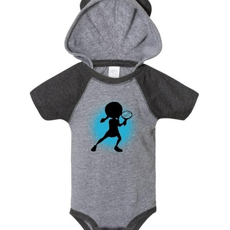 

Inktastic Tennis Player Cute Silhouette Girl Gift Baby Girl Bodysuit