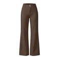 thumbnail image 4 of YanHoo Dress Pants for Women Elastic Waist Loose Wide Leg Pant Casual Work Business Trousers with Pockets, 4 of 8
