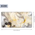 thumbnail image 2 of Large Mouse Pad 31.4 x 15.7inches 3mm XXL Extended Gaming Mouse Pad Mat with Non-Slip Base Stitched Mousepad for Computer,Office,Keyboard and Laptop-White ash Gold Marble，Waterproof Desk Mat, 2 of 7