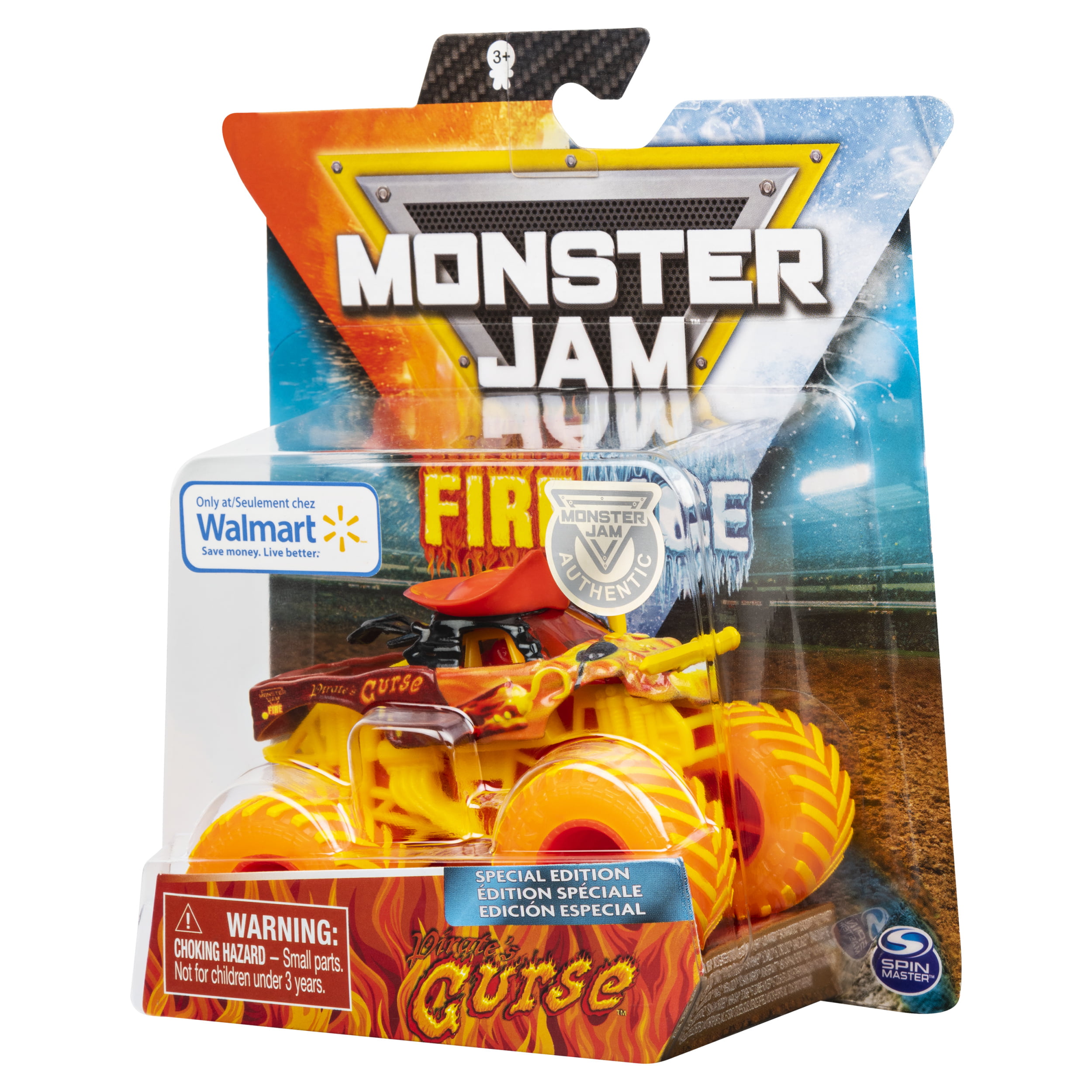 Monster Jam, Fire & Ice Pirate's Curse Monster Truck, Die-Cast Vehicle,  Walmart Exclusive, 1:64 Scale
