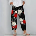 thumbnail image 2 of Pantalons d'Été Décontractés pour Femmes avec Poches et Imprimé, 2 of 5