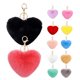 thumbnail image 4 of 12 Uds. De bolas de pompón de corazón, llavero con forma de corazón, colgantes, bolas esponjosas, llavero, decoraciones colgantes, 4 of 6