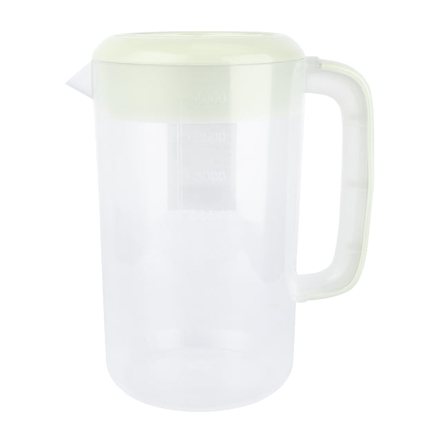 Jarra de plástico de gran capacidad para agua fría y jugo, 4000 ml, con tapa, 1 unidad