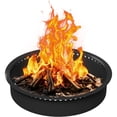 thumbnail image 1 of Anneau de Foyer Extérieur Sans Fumée – Acier au Carbone Robuste, Résistant à la Rouille, Trous de Ventilation et Insert Perforé, Nettoyage Facile, Poêle à Bois Bricolage, Patio, Jardin et Feux de Camp de Camping, 1 of 9