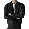thumbnail image 4 of Handshe Men's Corduroy Jacket, Solid Color No Hood Long Sleeve with Full Zip for Casual Outdoor Wear, 4 of 7