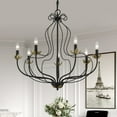 thumbnail image 6 of 42907-04 Livex Lighting Katarina - 7 Light Chandelier In Transitional Style-26 Inches Tall and 28 Inches Wide-Black/Antique Brass Finish, 6 of 8